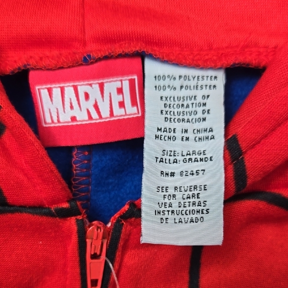 Marvel Spider-Man Red and Blue Superhero Costume Onesie - Picture 3 of 6
